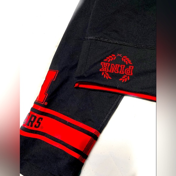 Pink Nebraska gear set - leggings and long sleeve athletic half zip. - Picture 3 of 5